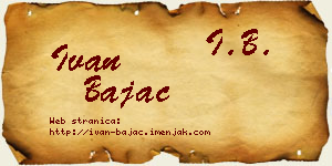 Ivan Bajac vizit kartica